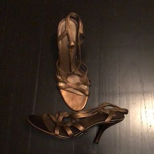 Bellini Bronze High Heeled Sandals, size 8